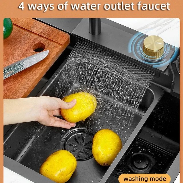 2 Key Waterfall Kitchen Sink