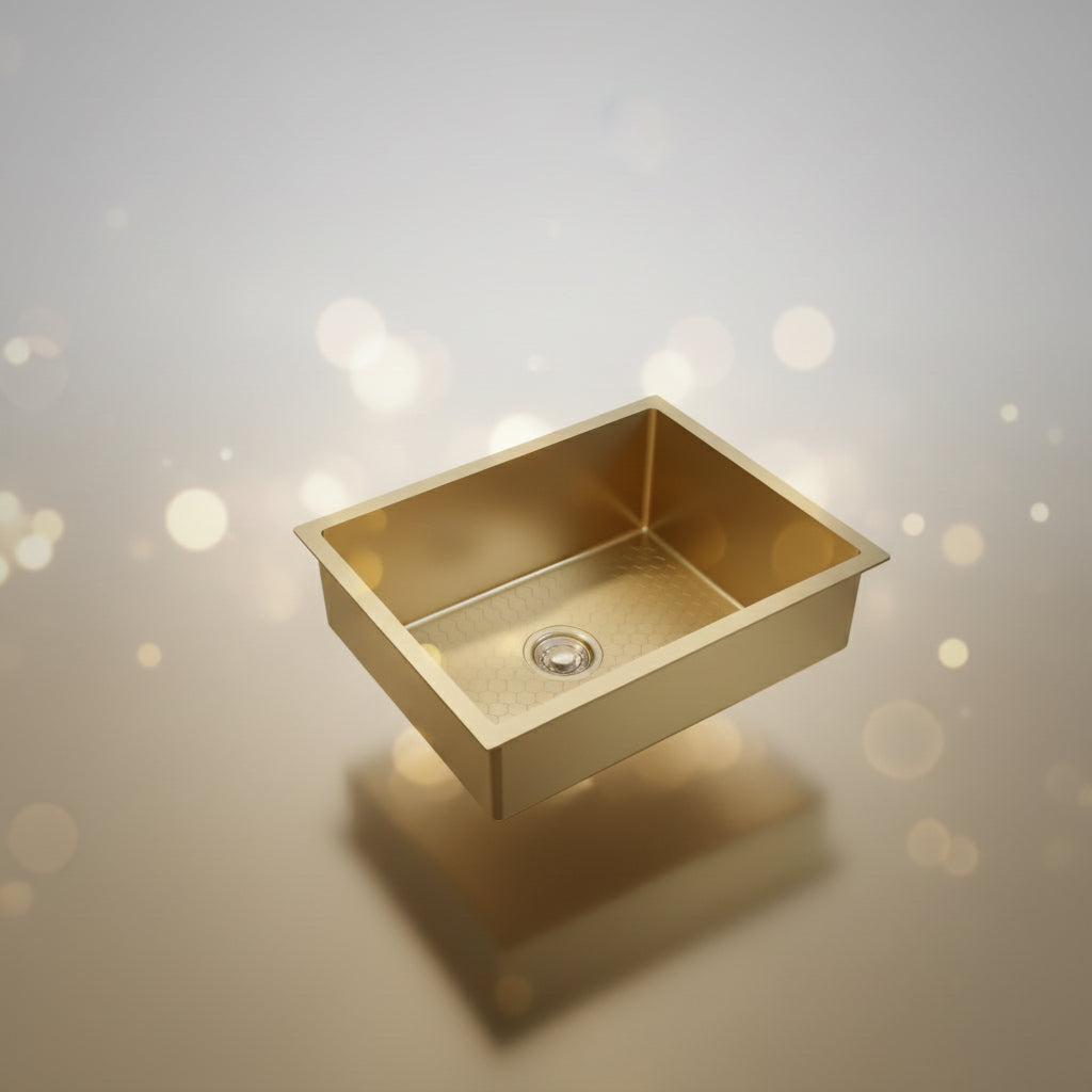 Royal Gold Finish Single Bowl Sink
