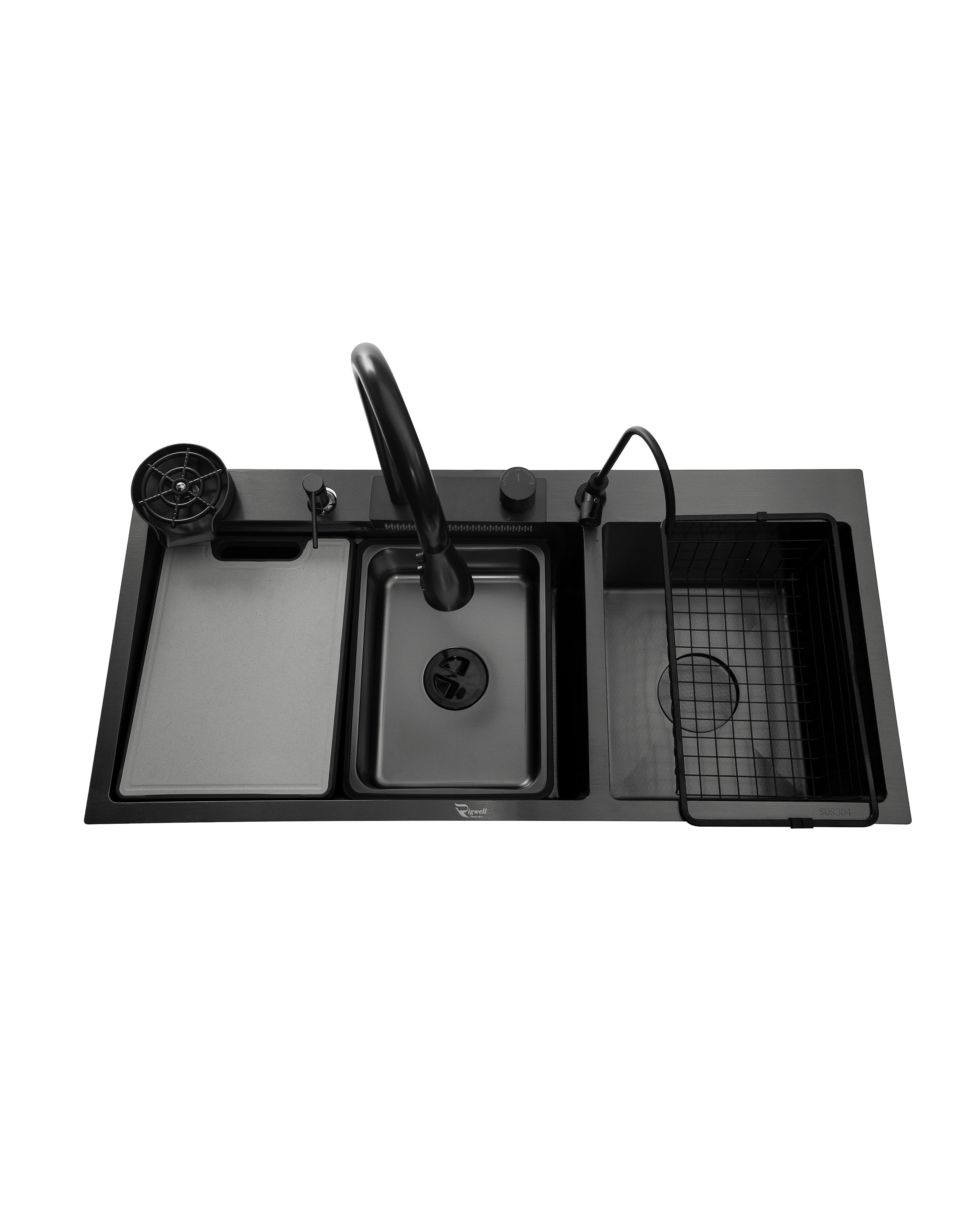 Double Bowl Waterfall Sink 37" * 18" * 9"