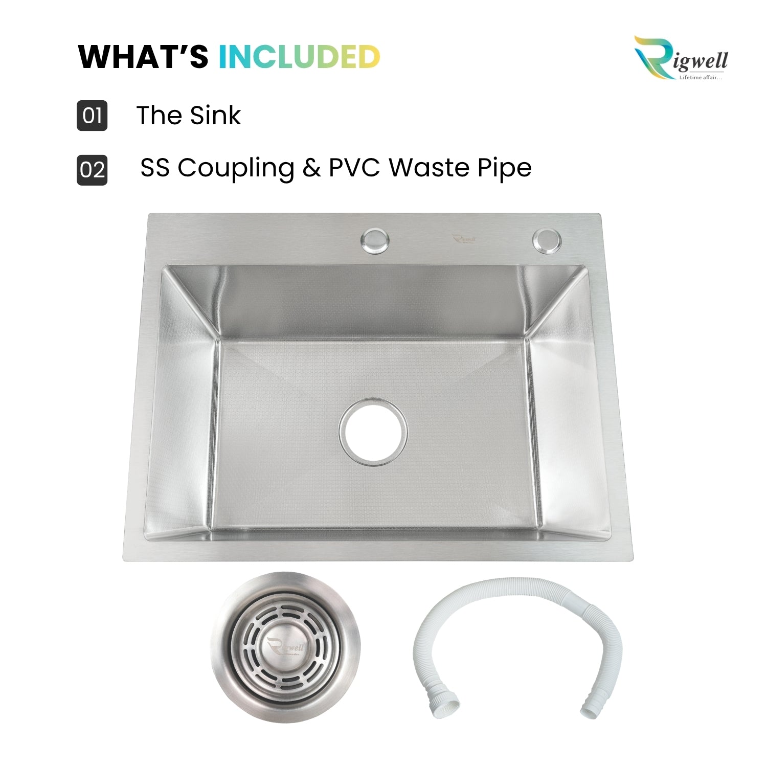 Single bowl Sink With Tap Hole
