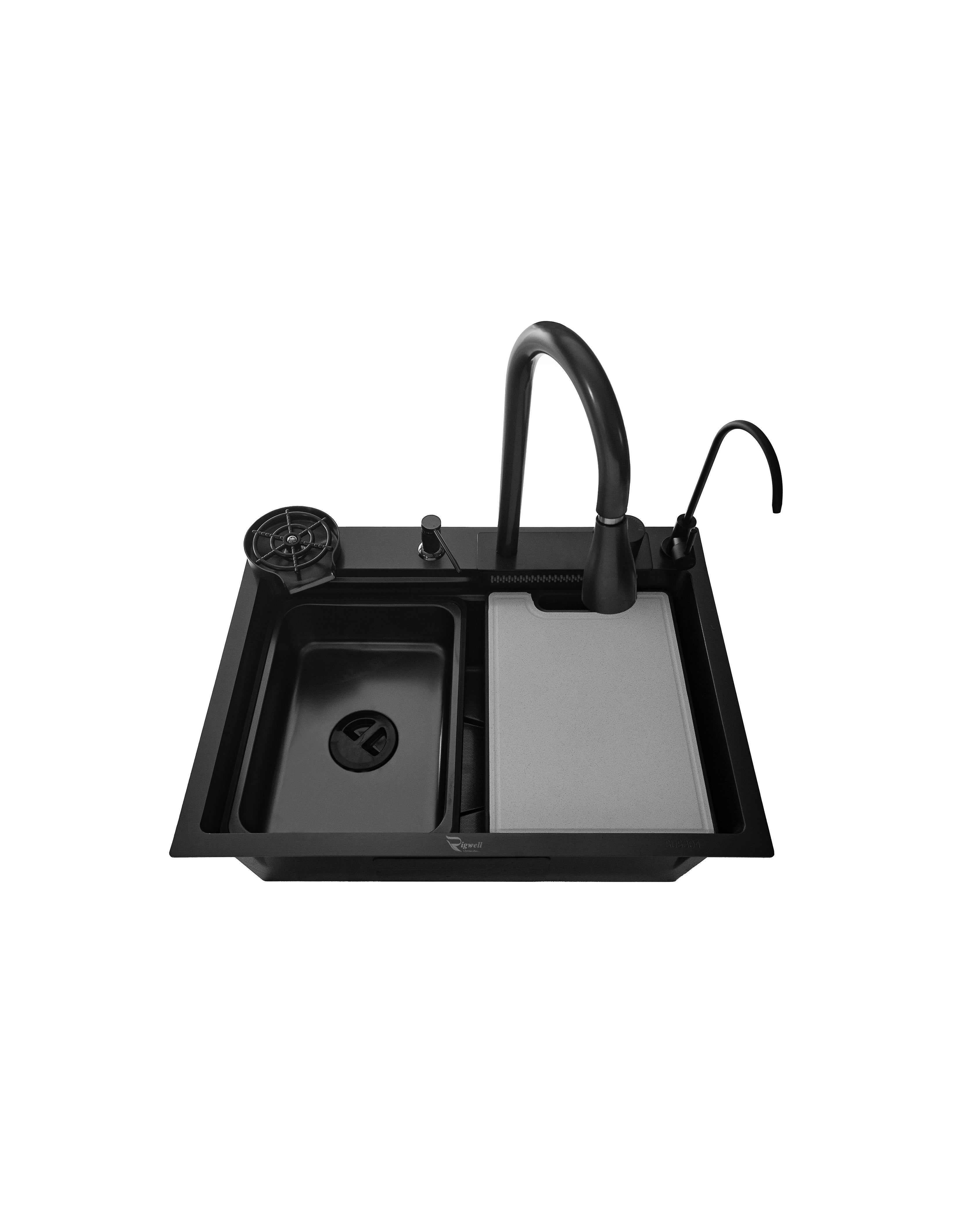 Single Bowl Waterfall Sink