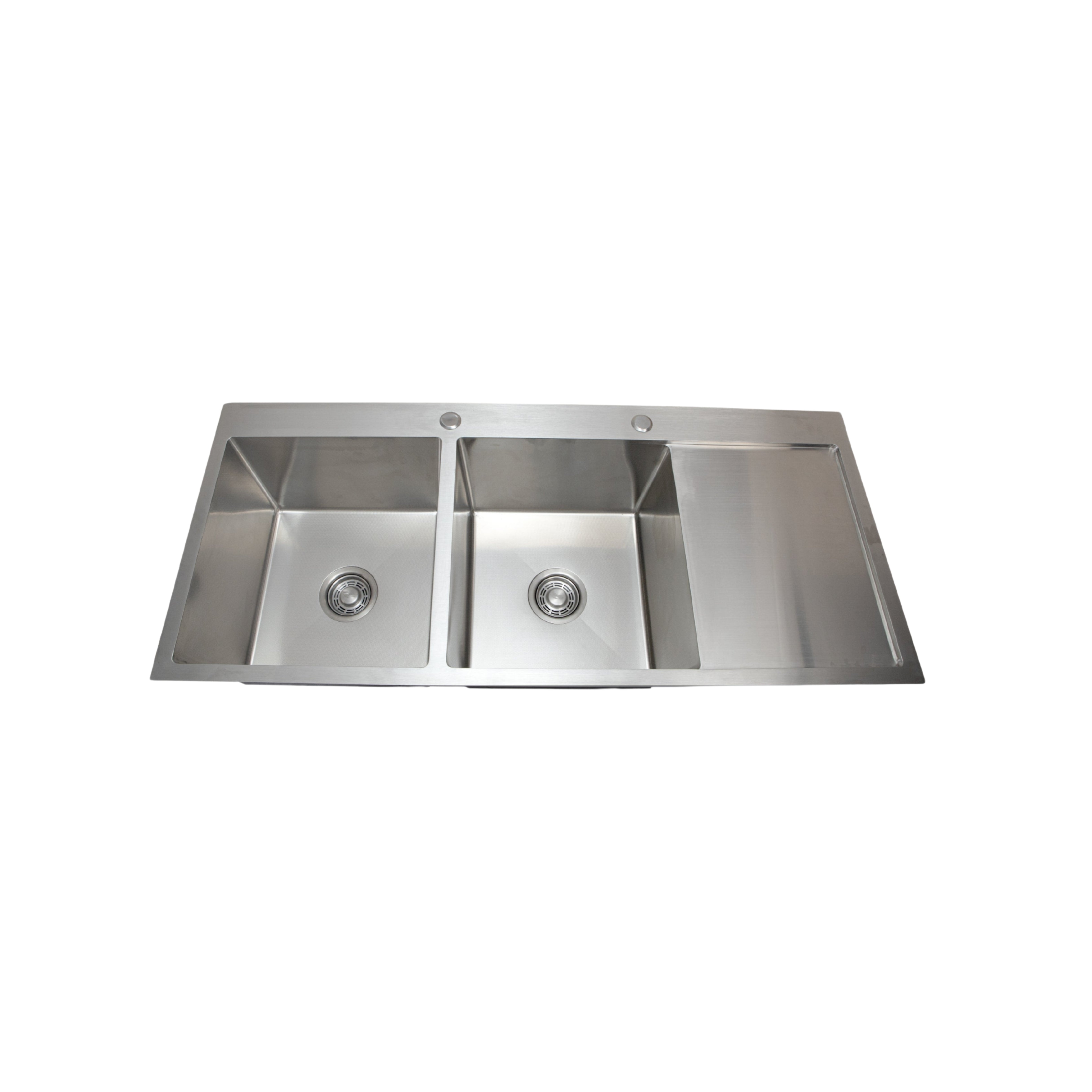 Double Bowl With Drainboard With Tap Hole