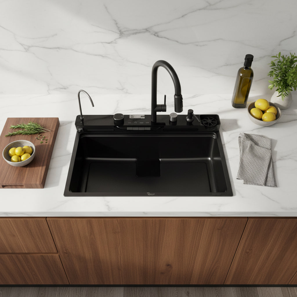 5 Key Piano Waterfall Sink