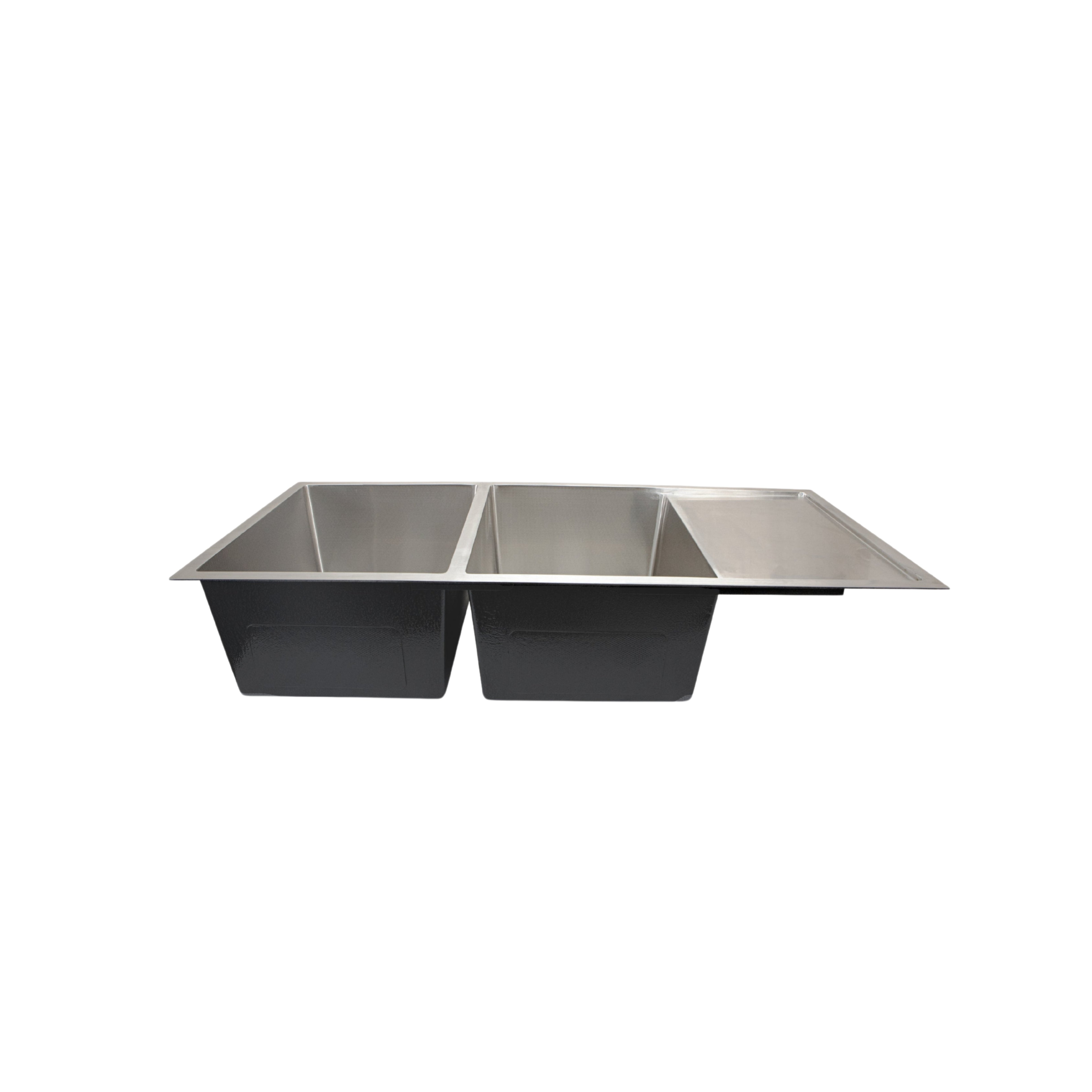 Double Bowl With Drainboard With Tap Hole