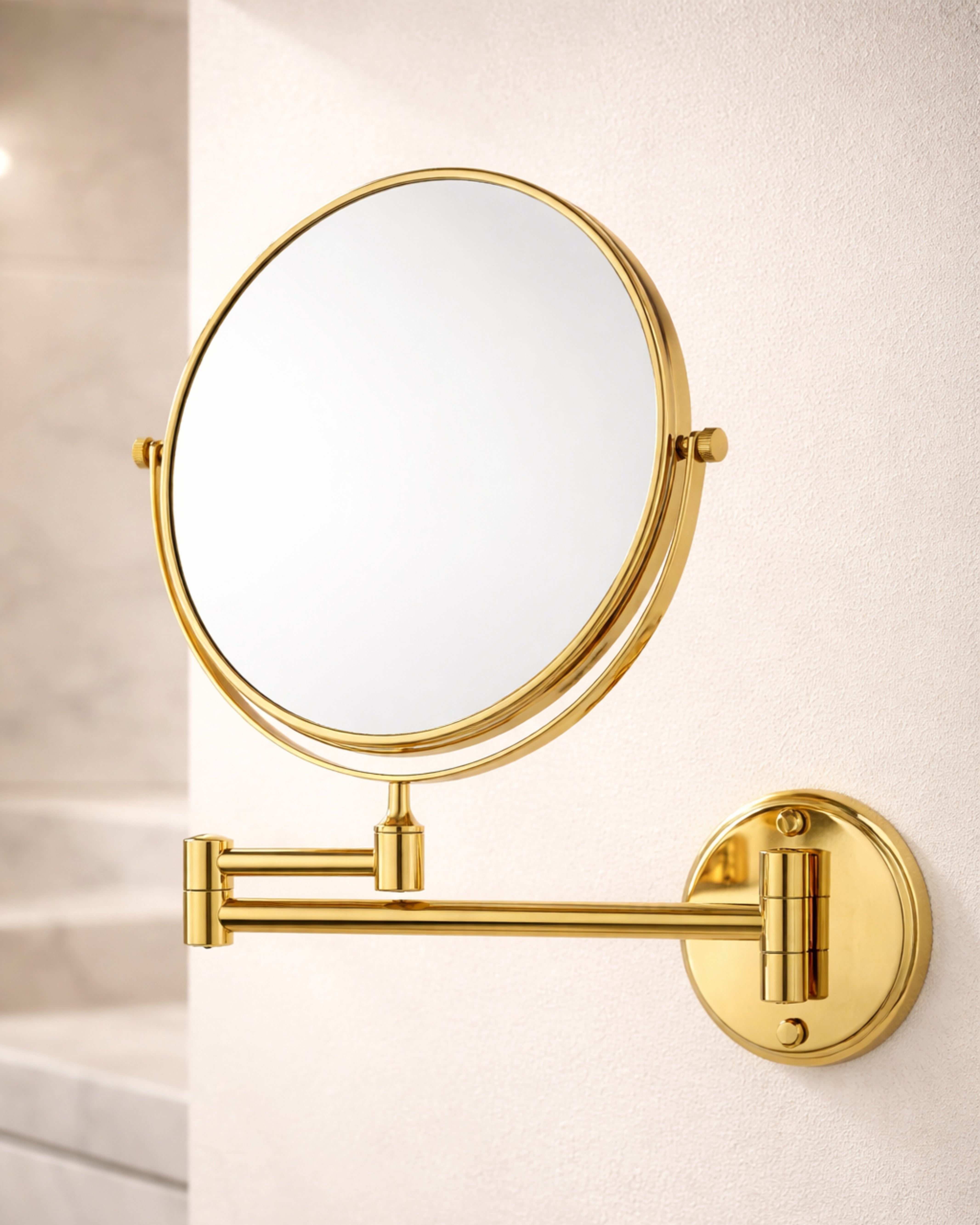 Brass Magnifying Shaving Mirror
