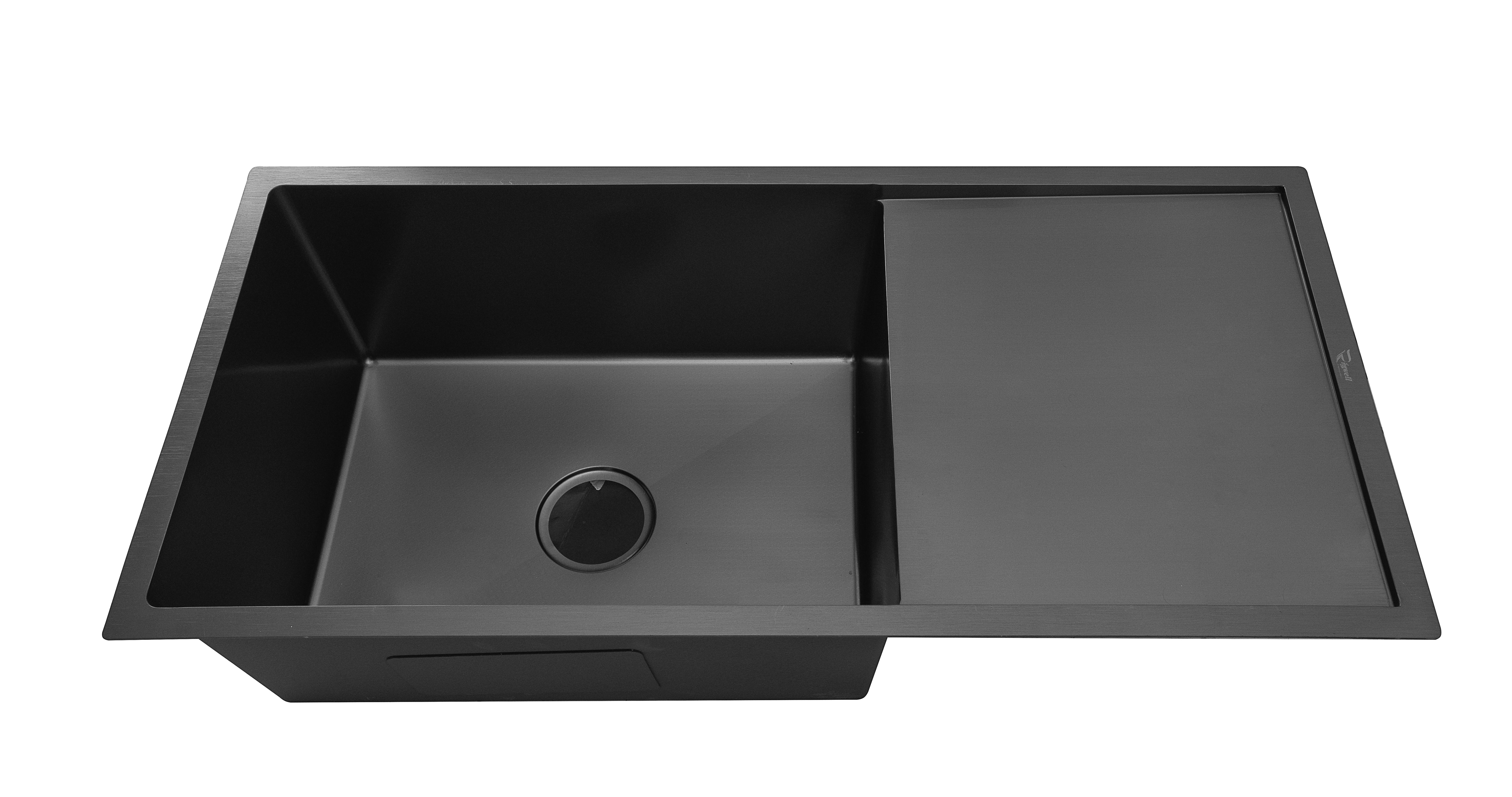 Single Bowl With Drainboard Premium Black 37" * 18" * 10"