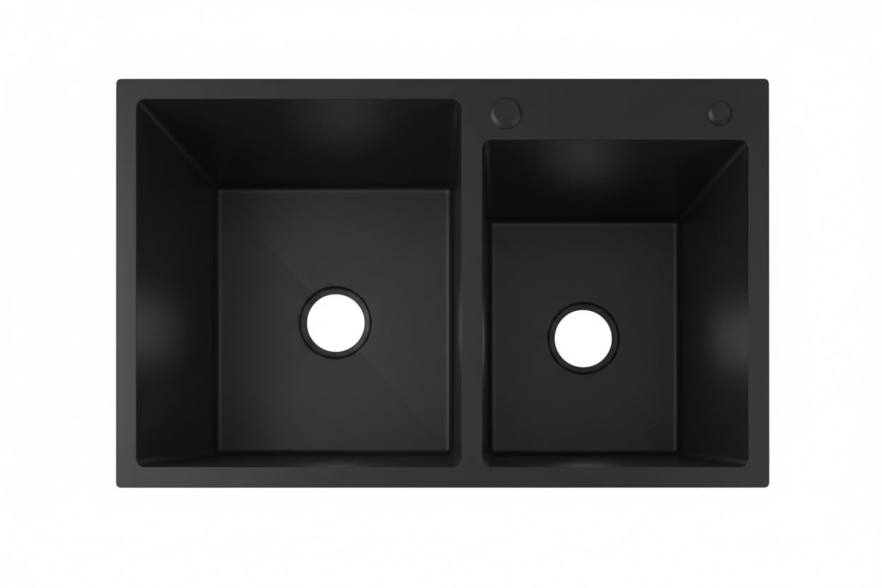 Double Bowl With Tap Hole