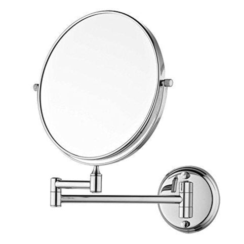 Brushed Silver Magnifying Shaving Mirror
