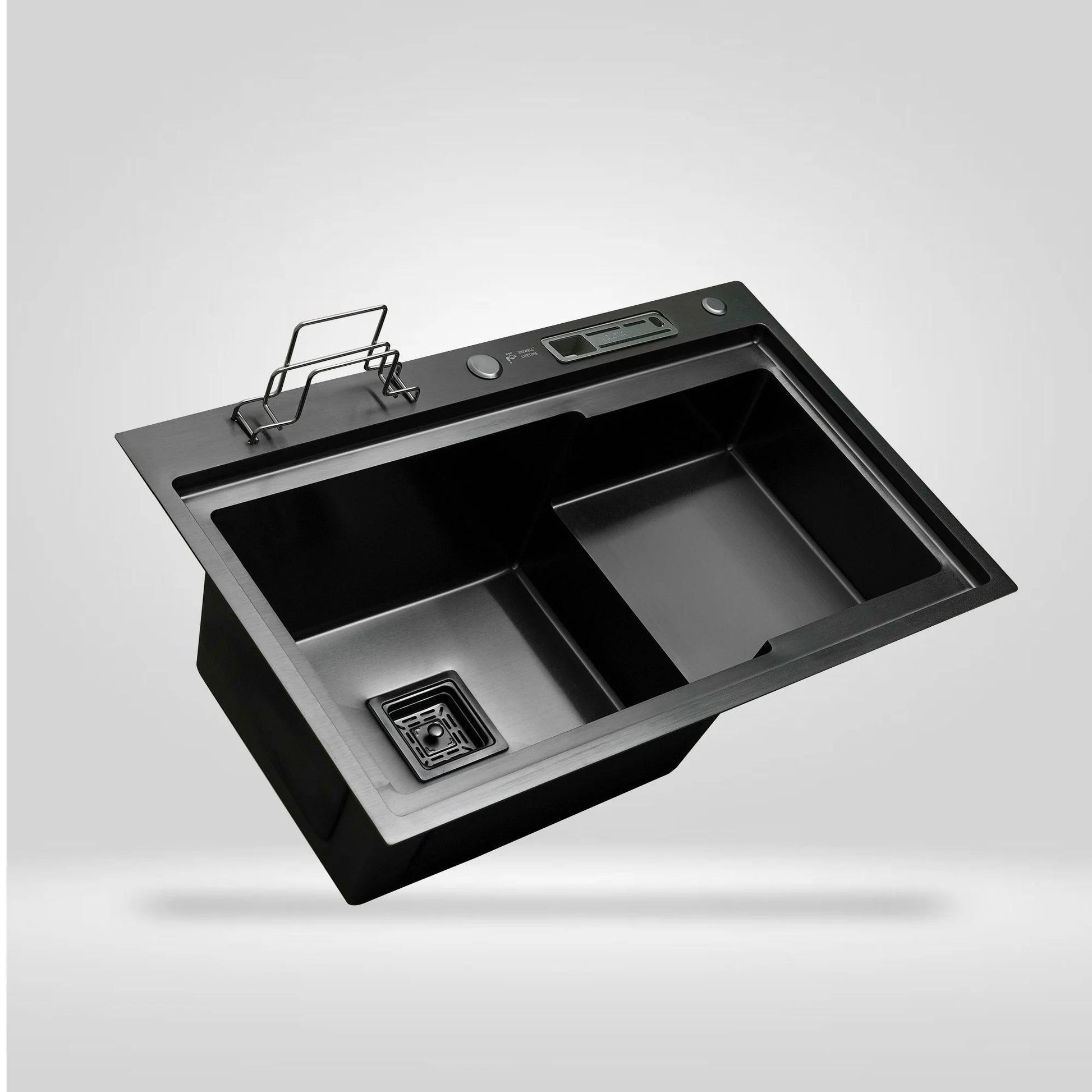 Premium Black Finish Step Up 1.5 Bowl Sink