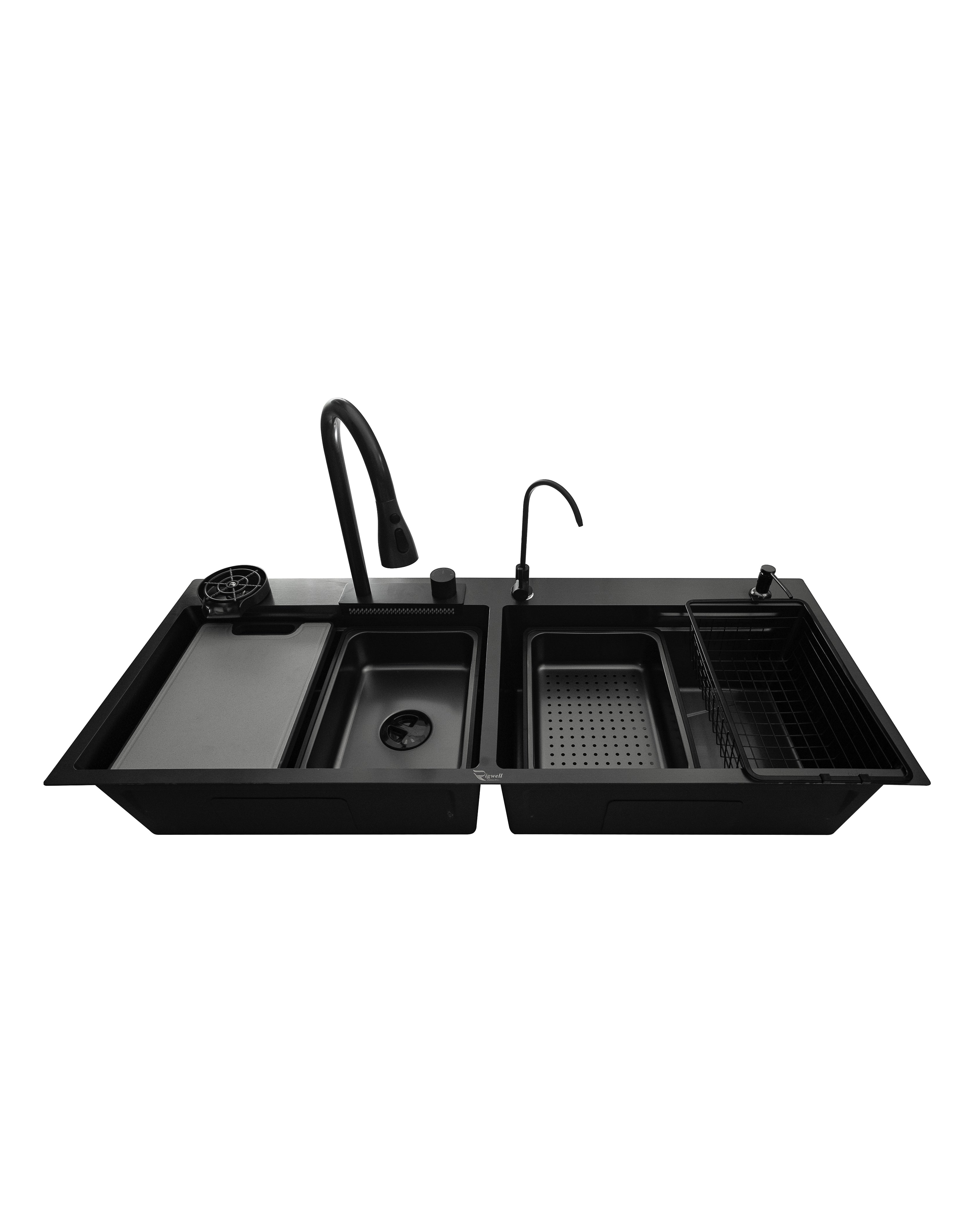 Double Bowl Waterfall Sink 47" * 18" * 9"