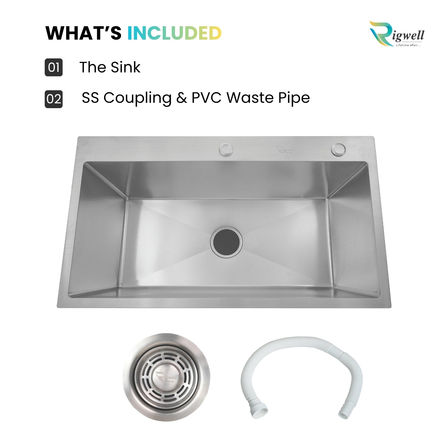 Single bowl Sink With Tap Hole