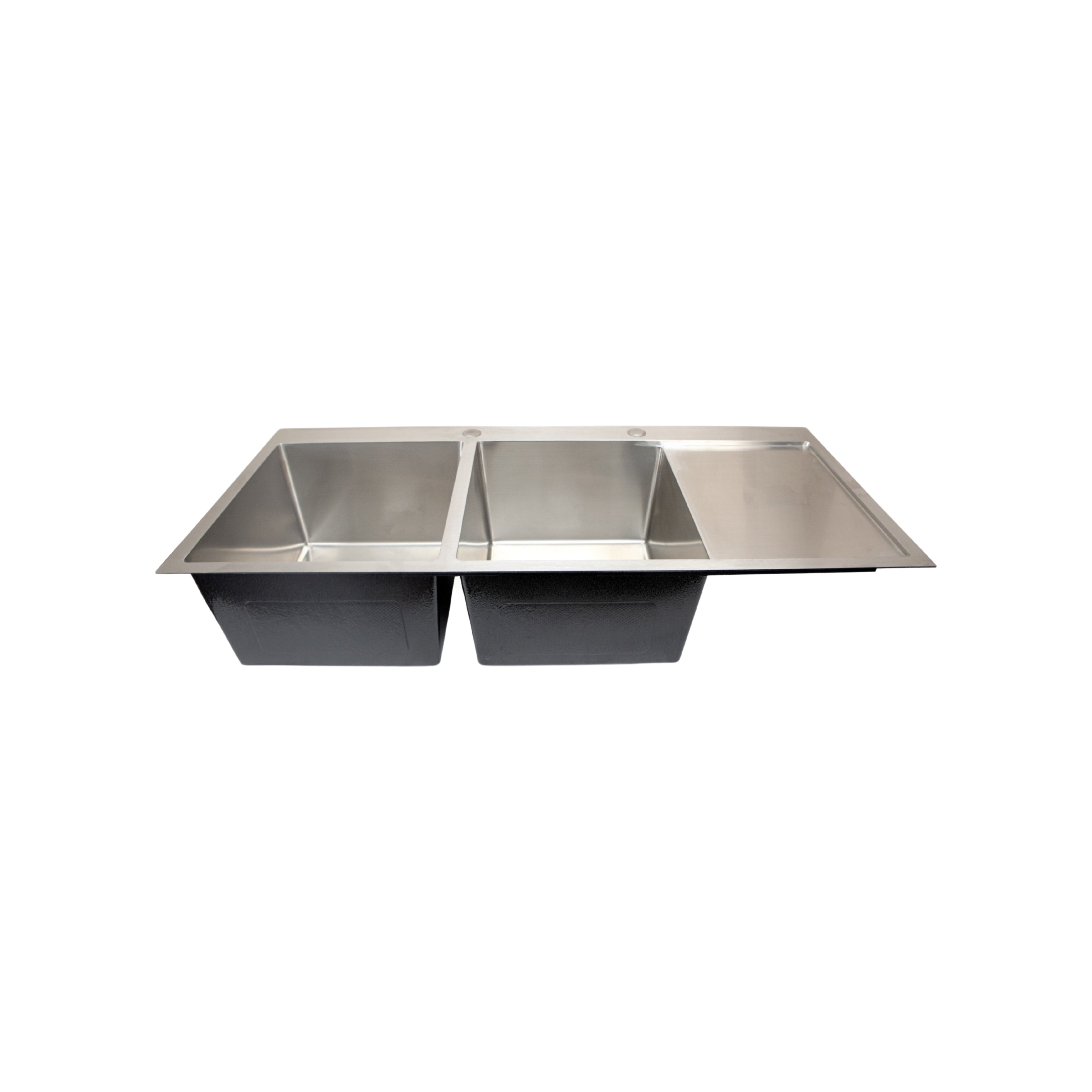 Double Bowl With Drainboard With Tap Hole
