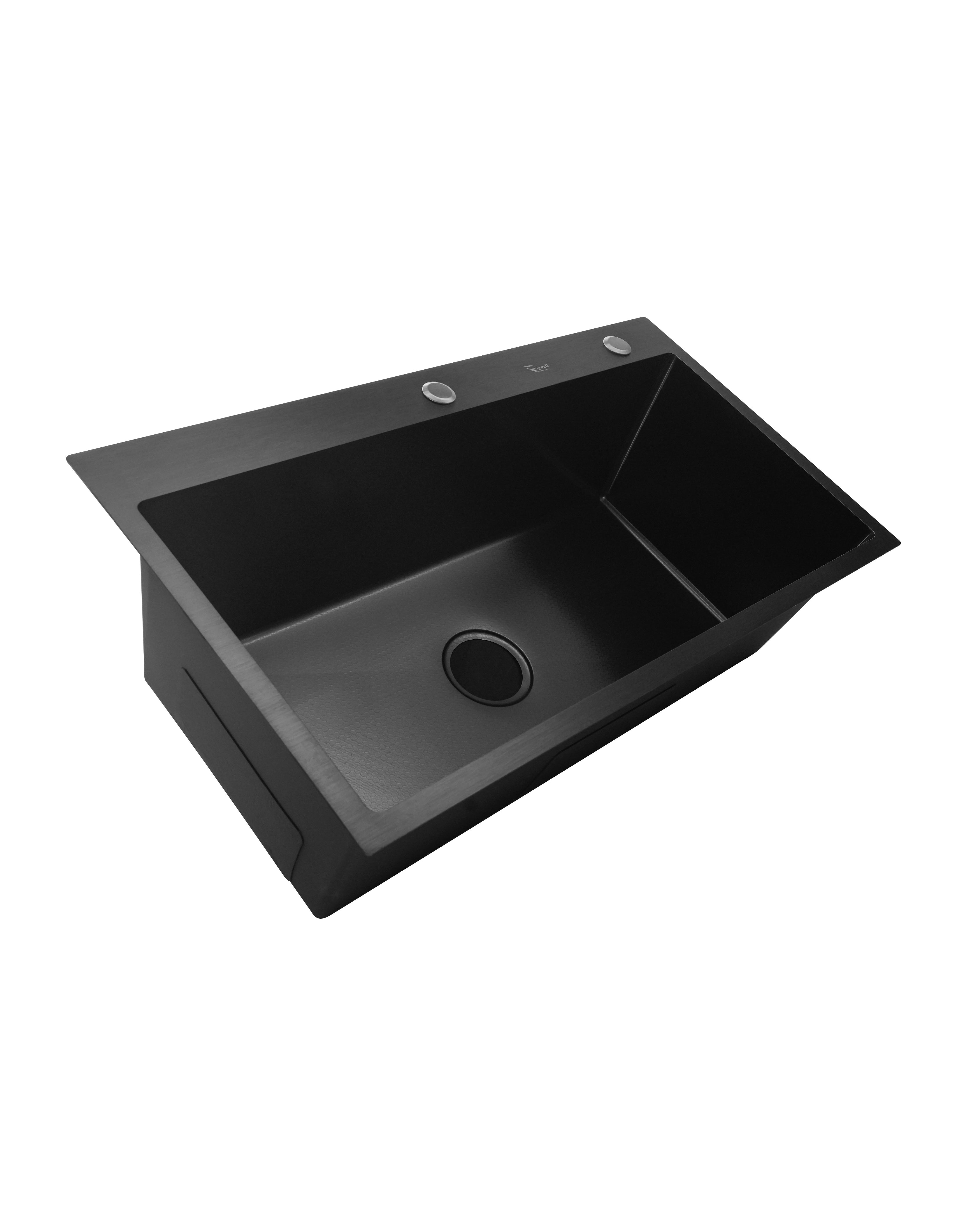 Premium Black Single Bowl with Tap Hole