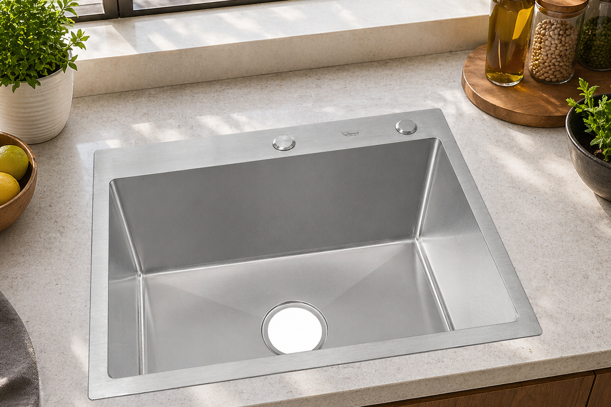 Single bowl Sink With Tap Hole