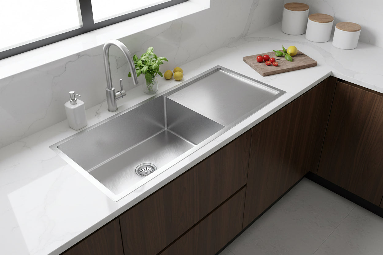 Single Bowl With Drain Board