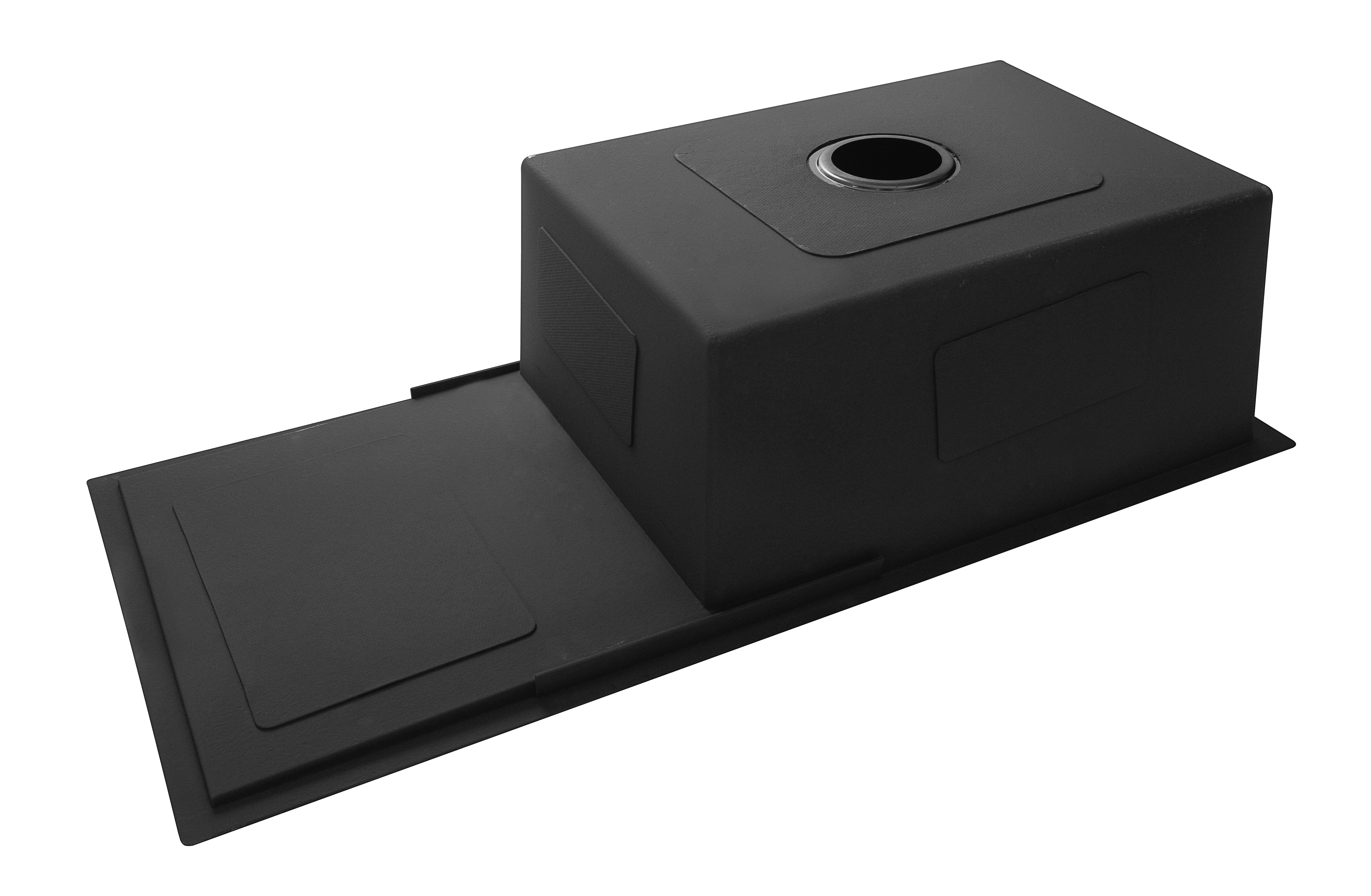 Single Bowl With Drainboard Premium Black 37" * 18" * 10"