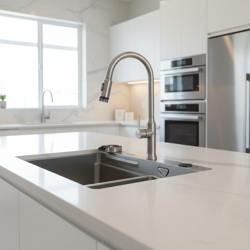Rigwell SteelArc Pullout Faucet with Brush