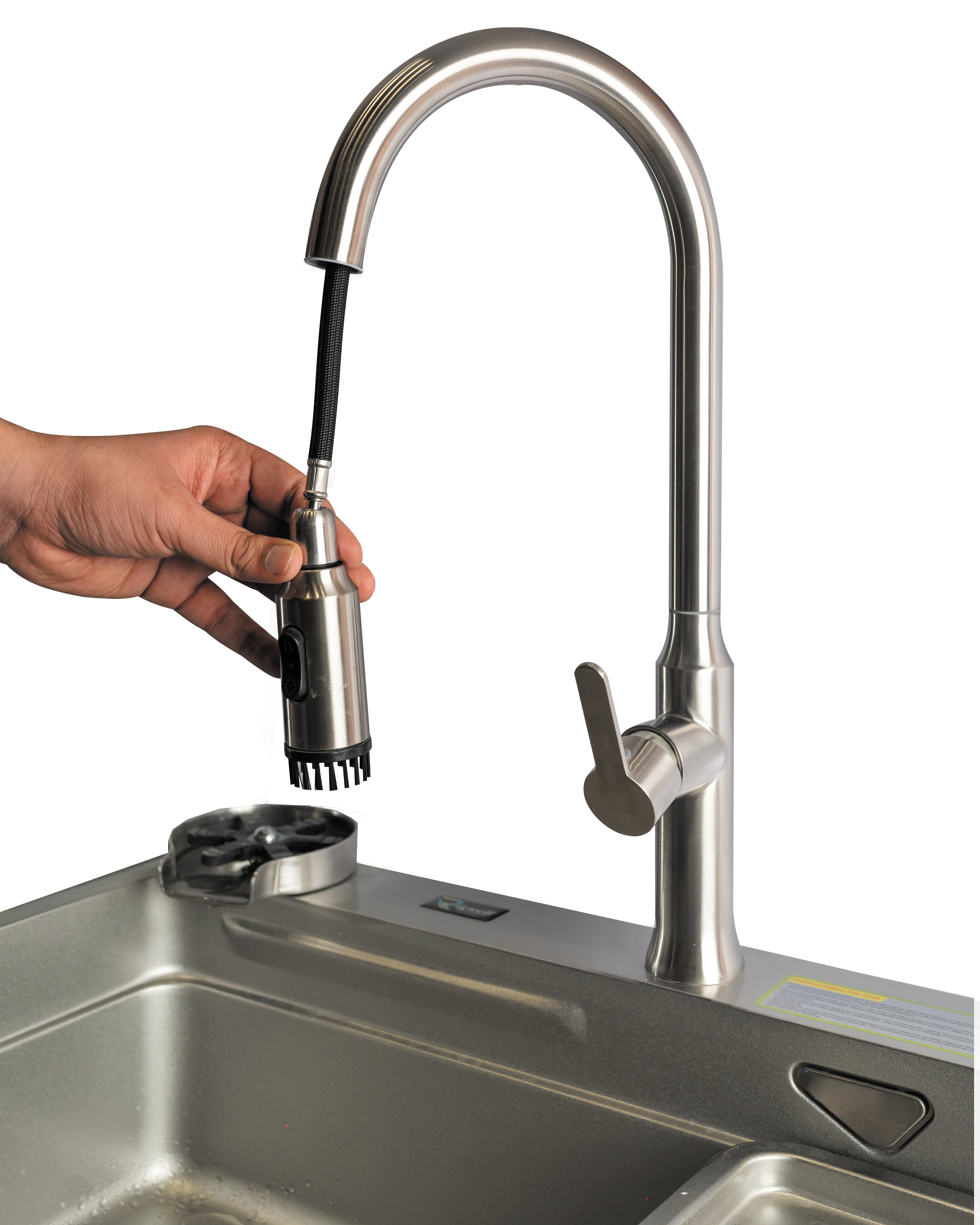 Rigwell SteelArc Pullout Faucet with Brush