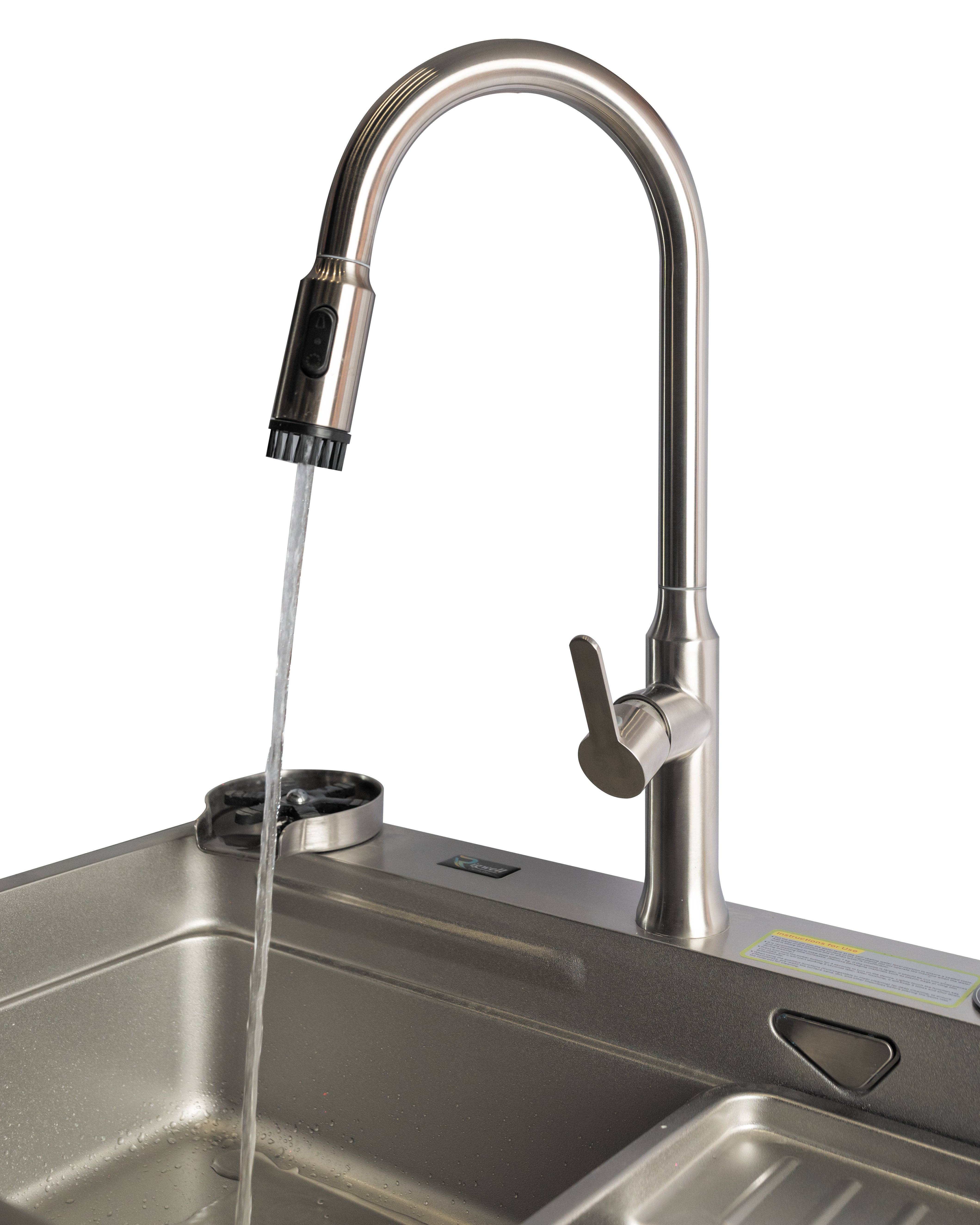 Rigwell SteelArc Pullout Faucet with Brush
