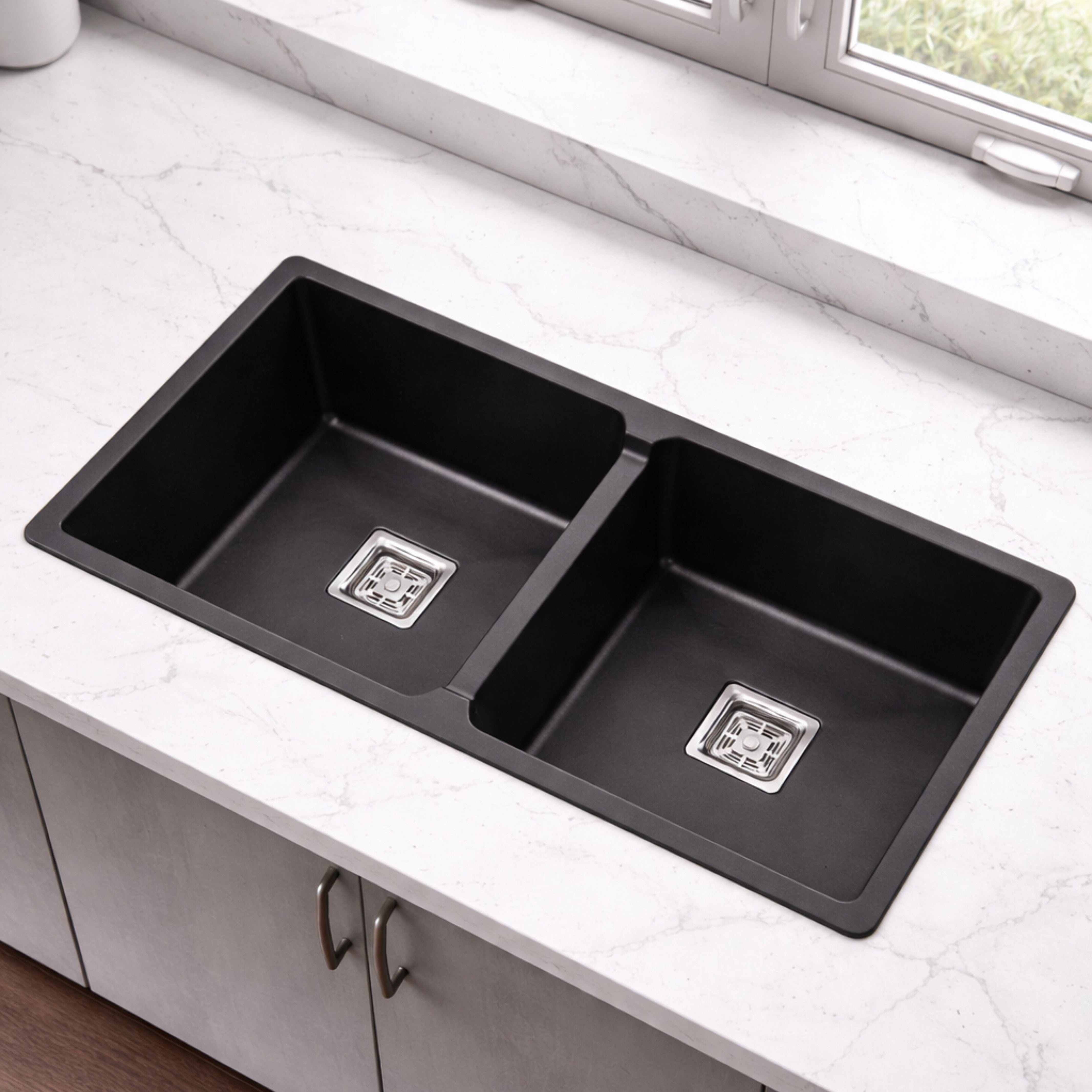 Quartz Double Bowl Sink