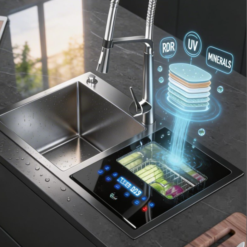 Intelligent Purification Kitchen Sink with Lid