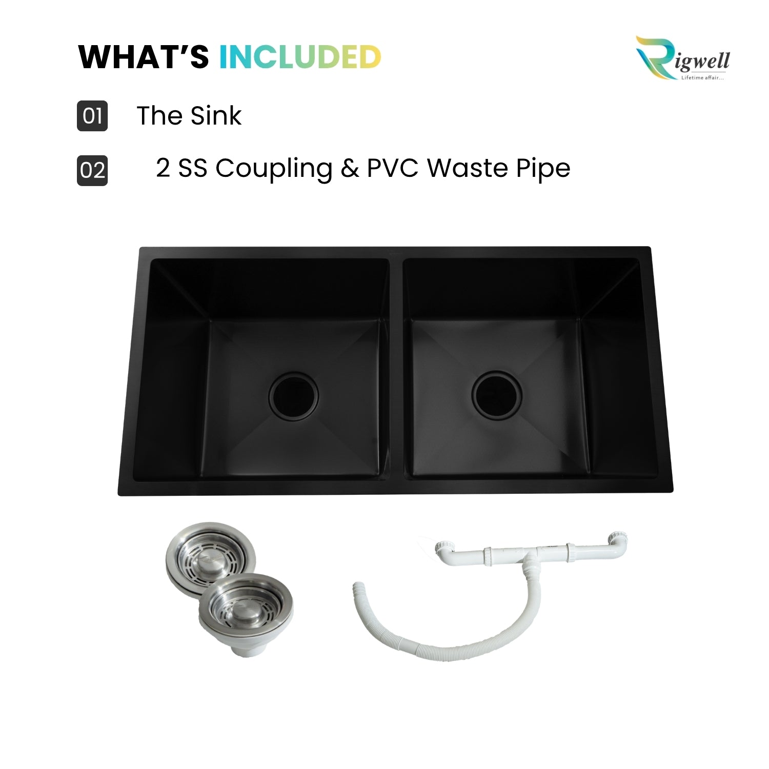 Premium Black Double Bowl Sinks