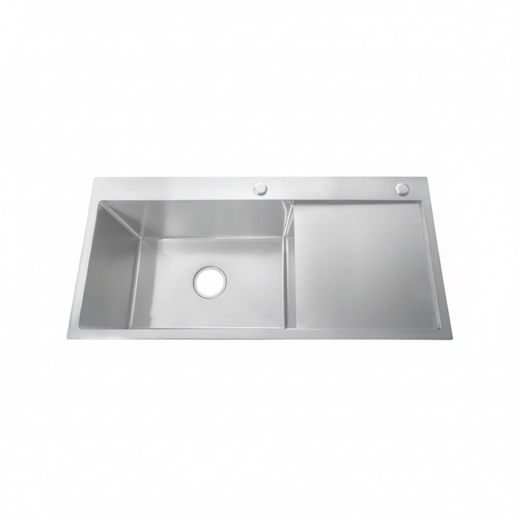 Single Bowl With Drain Board With Tap Hole 37" * 18" * 10"